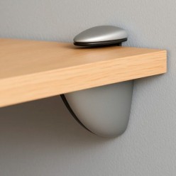 Soporte Pelicano Regulable Para Estante 1 / 35 mm, Cromo Mate  (1 Pieza)