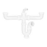 Sifon Doble Con Doble Evacuacion 1 1/2" Ø 40mm al por Mayor | Almacén de Ferretería