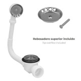 Sifon Bañera Con Rebosadero Salida Orientable1 1/2 al por Mayor | Almacén de Ferretería