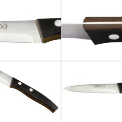 Cuchillo Aspen Cocina Hoja Acero Inoxidable 12 cm, Negro