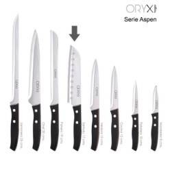 Cuchillo Aspen Santoku Hoja Acero Inoxidable 17 cm, Negro