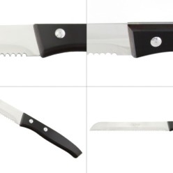 Cuchillo Aspen Panero Hoja Acero Inoxidable 19 cm, Negro