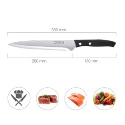 Cuchillo Aspen Cocinero / Chef Hoja Acero Inoxidable 20 cm, Negro