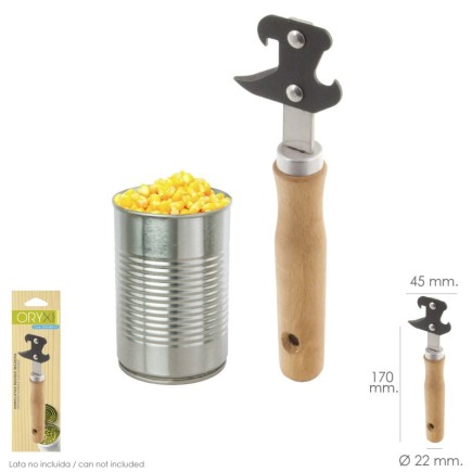 Abrelatas Con Mango Madera 170 mm,