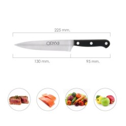 Cuchillo Grenoble Cocina Hoja Acero Inoxidable 13 cm, Negro