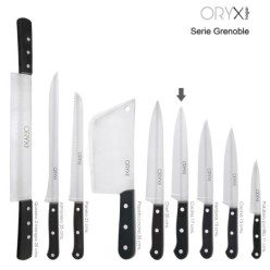 Cuchillo Grenoble Cocina Hoja Acero Inoxidable 17 cm, Negro