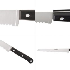 Cuchillo Grenoble Panero Hoja Acero Inoxidable 20 cm, Negro