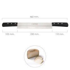Cuchillo Grenoble Quesero 2 Mangos Hoja Acero Inoxidable 25 cm, Negro