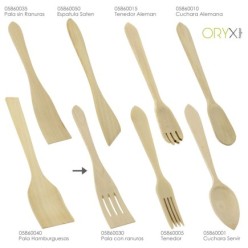 Pala Cocina Madera Con Ranuras Oryx 30 cm,