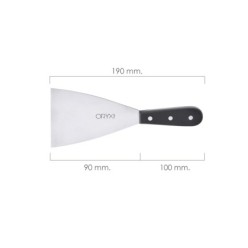 Espatula Cocina Grenoble Acero Inoxidable 9 cm, Negro