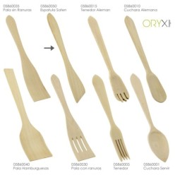 Espatula Sarten Cocina Madera Oryx 30 cm,