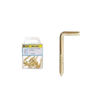 Alcayatas Rosca Latonada 18x50 mm, Brico Self 10 unidades