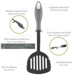 Espatula Rasera Cocina Nylon Con Mango Antigotas Engomado 34,5 x 11 cm,