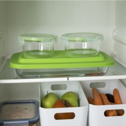 Fuente Cristal Rectangular Con Tapa 2 Litros 36 x 22 x 6,5 (Alt) cm,