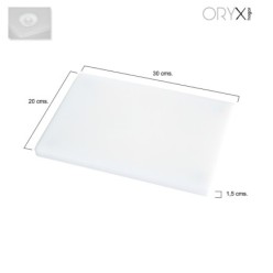 Tabla Cortar Polietileno 30x20x1,5 cm,  Color Blanco