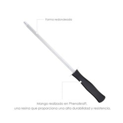 Chaira Afiladora Grenoble 19 cm, Negro
