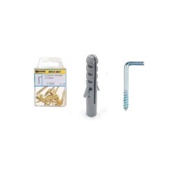 Taco Nº 6 Con Alcayatas Rosca 19x60 mm, 7 unidades