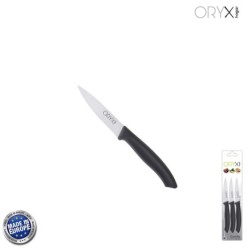 Cuchillo Nuuk Mondador Hoja Acero Inoxidable 9 cm, Negro (Blister 3 Piezas)