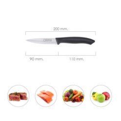 Cuchillo Nuuk Mondador Hoja Acero Inoxidable 9 cm, Negro (Blister 3 Piezas)