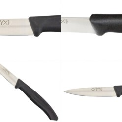 Cuchillo Nuuk Mondador Hoja Acero Inoxidable 9 cm, Negro (Blister 3 Piezas)