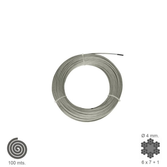 Cable Galvanizado   4 mm, (Rollo 100 Metros) No Elevacion al por Mayor | Almacén de Ferretería