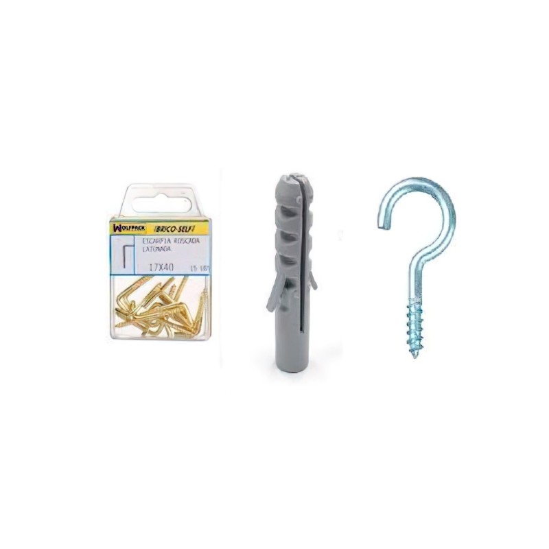 Taco Nº 4 Con Hembrillas Abiertas 17x40 mm, 10 unidades