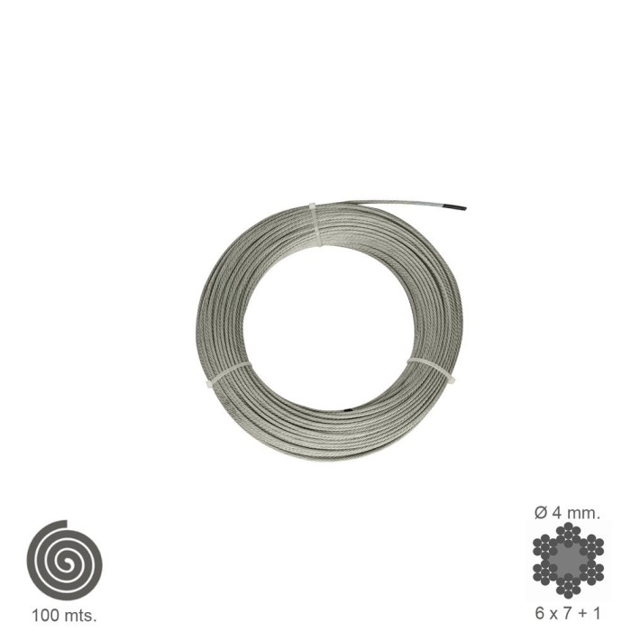 Cable Galvanizado   4 mm, (Rollo 100 Metros) No Elevacion al por Mayor | Almacén de Ferretería