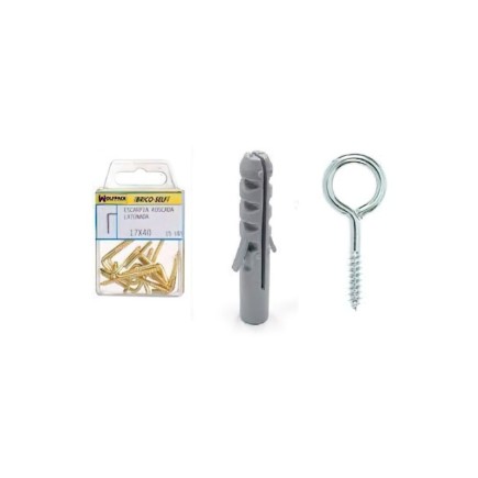 Taco Nº 6 Con Hembrillas Cerradas 19x60 mm, 7 unidades