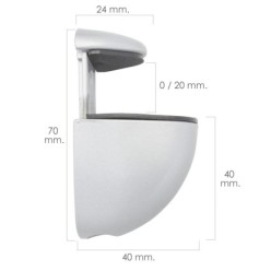 Soporte Pelicano Regulable Para Estante 1 / 20 mm, Cromo Mate (1 Pieza)