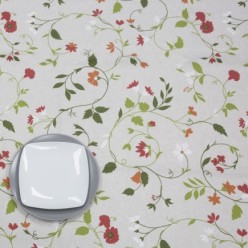 Mantel Antimanchas Textil Floral Rollo 1,4 x 25 metros,