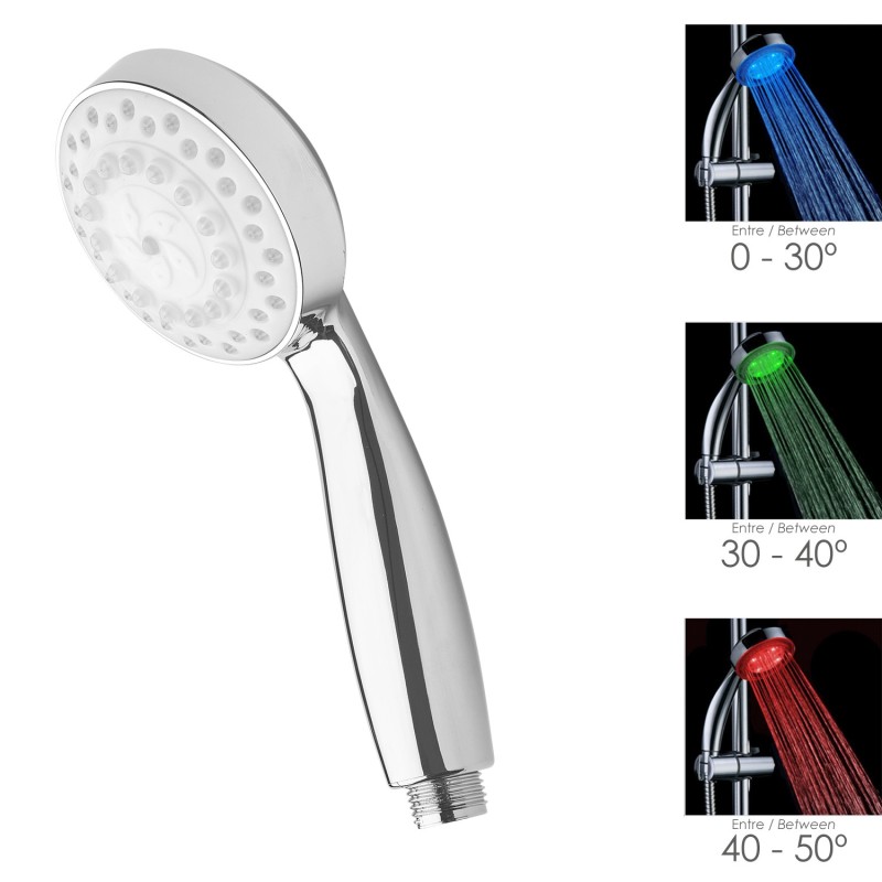 Maneral Ducha Led Indicador Temperatura Ø 11 cm,