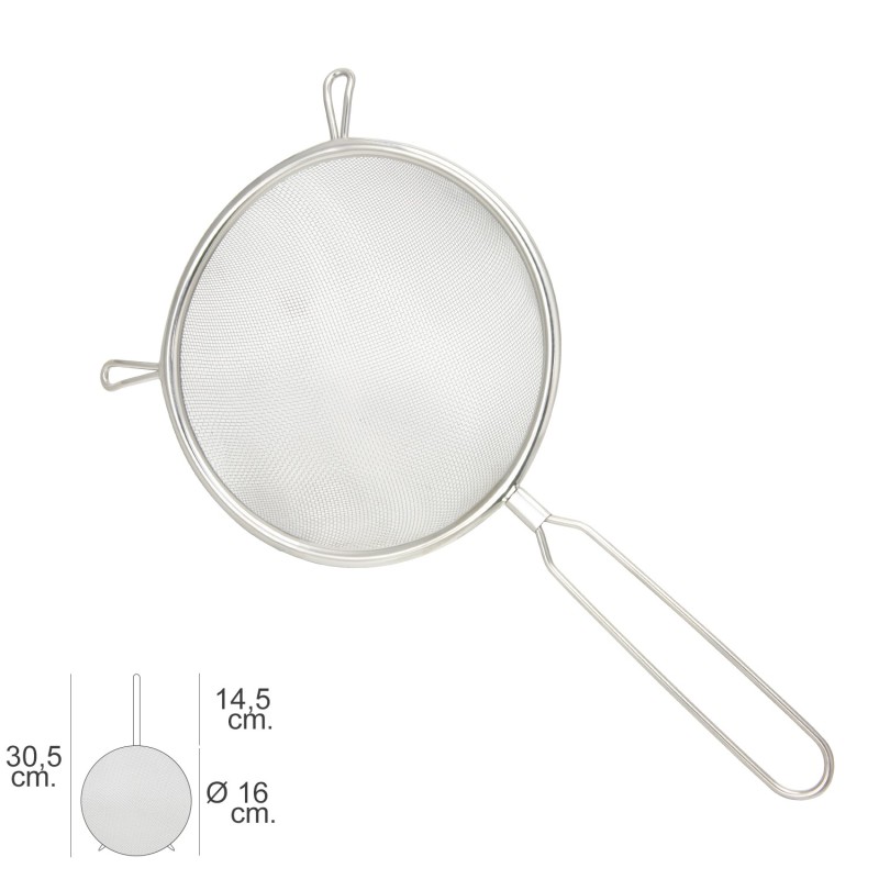 Colador Acero Inoxidable Basic Ø 16 x 30,5 (Alt,) cm,