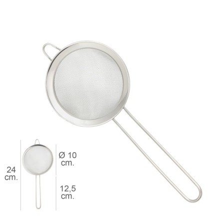 Colador Acero Inoxidale Plus Ø 10 x 24 cm,