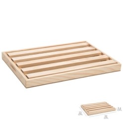 Tabla Corta Pan Madera Con Recoge Migas Oryx 32 x 22 cm,