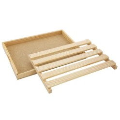 Tabla Corta Pan Madera Con Recoge Migas Oryx 32 x 22 cm,