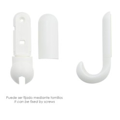 Colgador Adhesivo / Atornillable Blanco