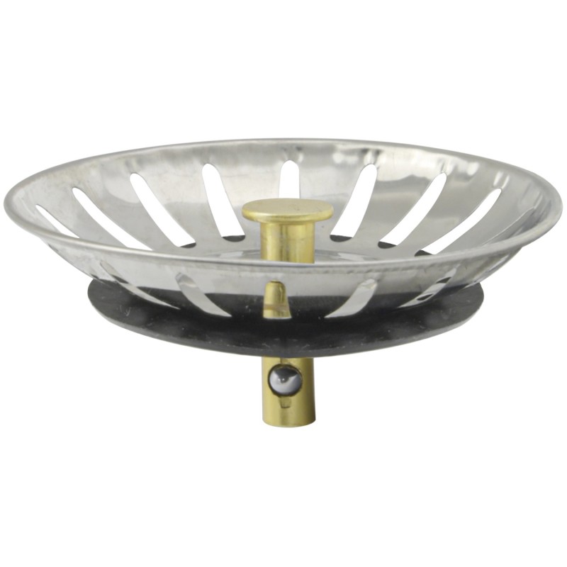 Tapon Valvula Cesta Para Fregadero Inoxidable Click Clack  Ø 8 cm,