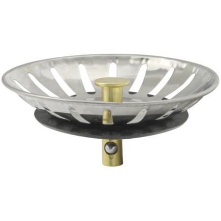 Tapon Valvula Cesta Para Fregadero Inoxidable Click Clack  Ø 8 cm,