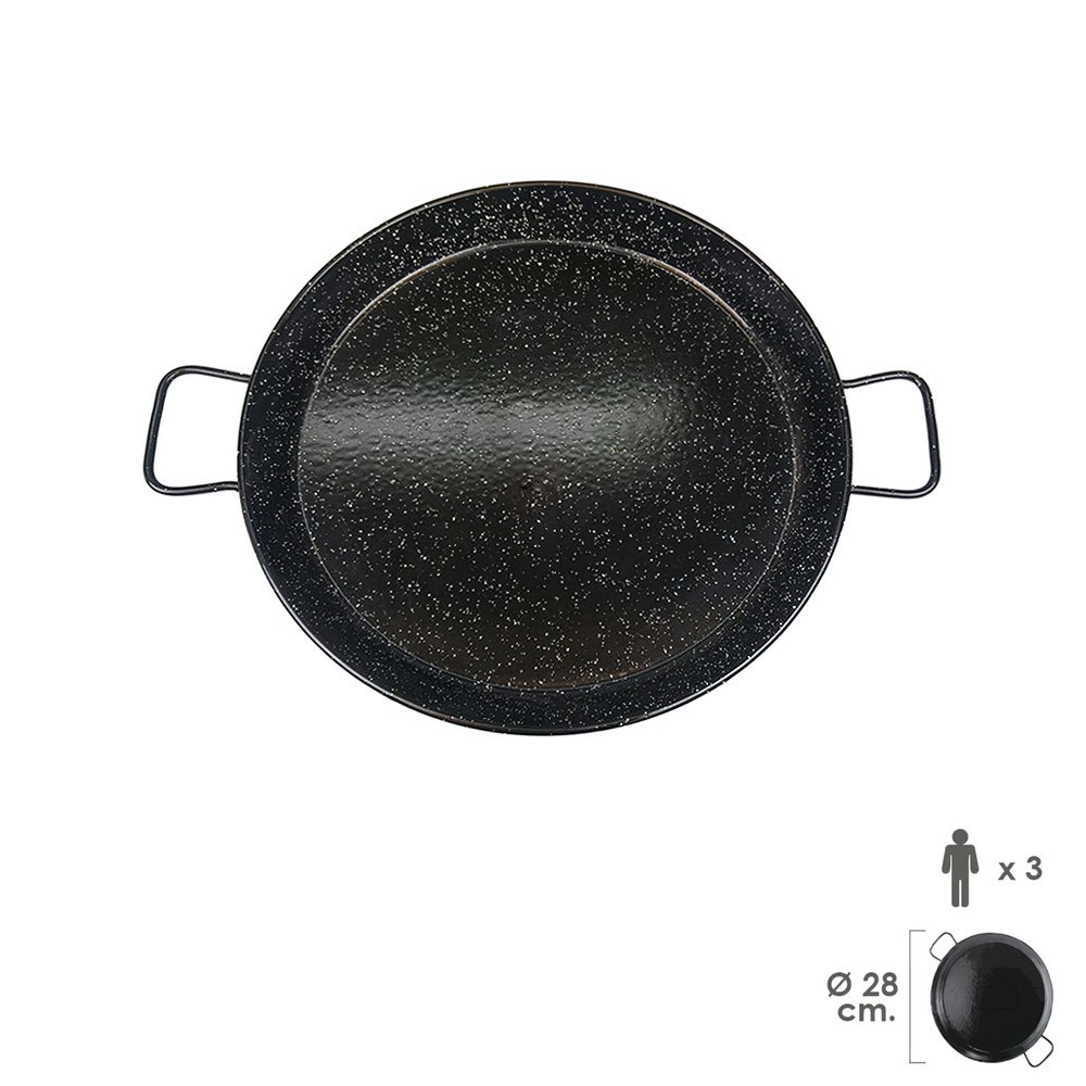 Paellera Valenciana Esmaltada   3 personas/ 28 cm, al por Mayor | Almacén de Ferretería