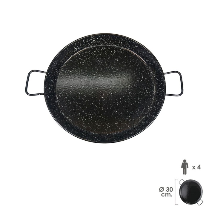 Paellera Valenciana Esmaltada   4 personas/ 30 cm al por Mayor | Almacén de Ferretería