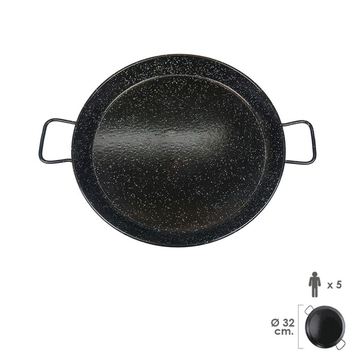 Paellera Valenciana Esmaltada   5 personas/ 32 cm al por Mayor | Almacén de Ferretería
