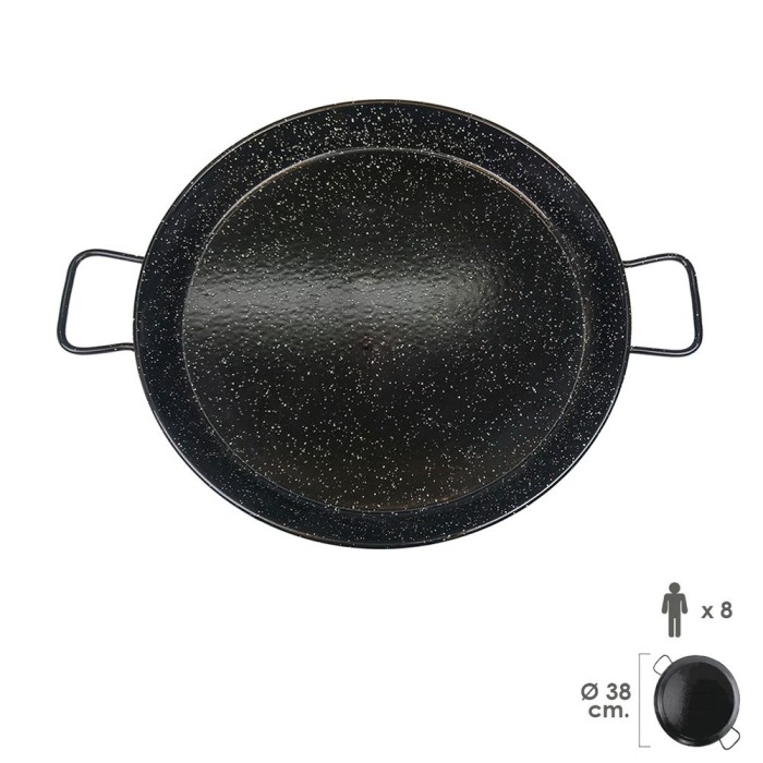 Paellera Valenciana Esmaltada   8 personas/ 38 cm al por Mayor | Almacén de Ferretería