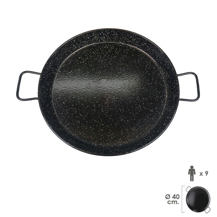 Paellera Valenciana Esmaltada   9 personas/ 40 cm al por Mayor | Almacén de Ferretería