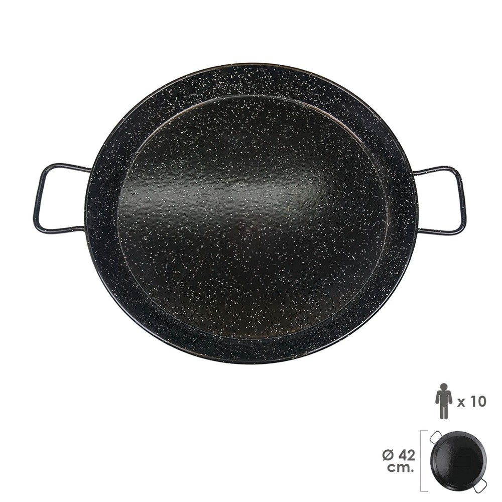 Paellera Valenciana Esmaltada  10 personas/ 42 cm al por Mayor | Almacén de Ferretería