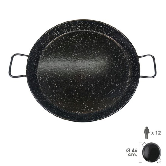 Paellera Valenciana Esmaltada  12 personas / 46 cm al por Mayor | Almacén de Ferretería