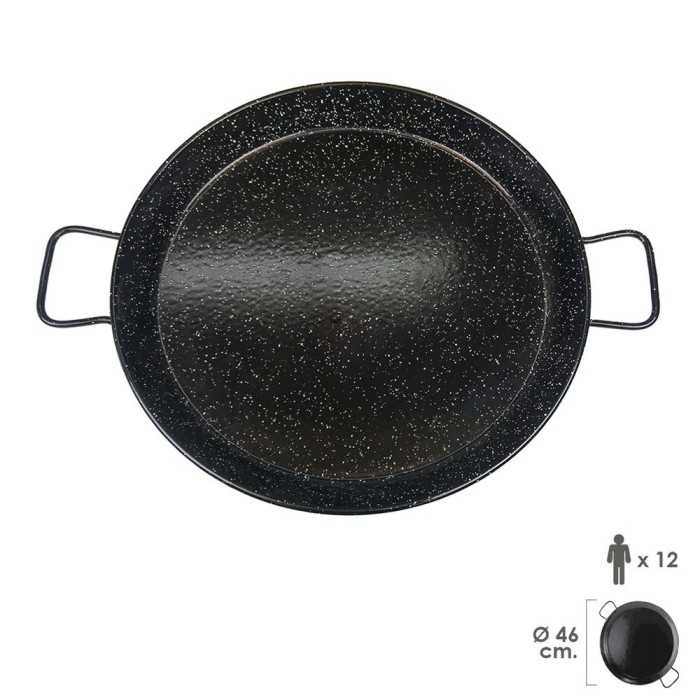 Paellera Valenciana Esmaltada  12 personas / 46 cm al por Mayor | Almacén de Ferretería