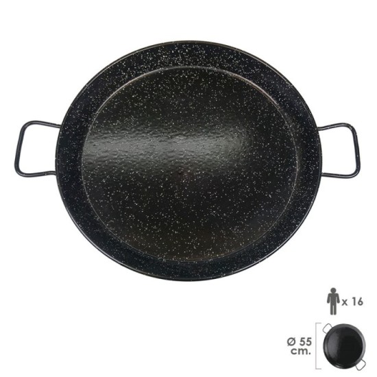 Paellera Valenciana Esmaltada  16 personas/ 55 cm al por Mayor | Almacén de Ferretería