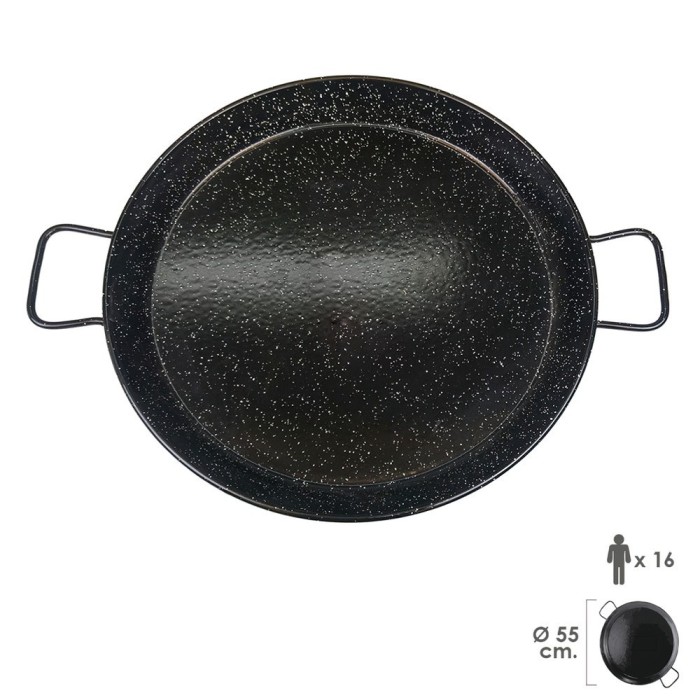 Paellera Valenciana Esmaltada  16 personas/ 55 cm al por Mayor | Almacén de Ferretería
