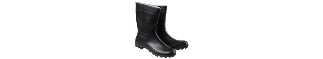 Botas goma bajas negras